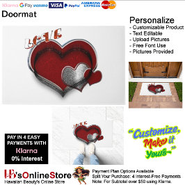 Herzmagic Door Mat mit weißem Hintergrund Fußmatte