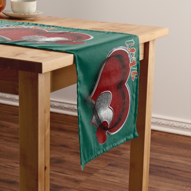 Herzmagic Green Table Runner Haushaltswäsche Großer Tischläufer (Beispiel)