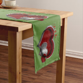 Herzmagic Green Table Runner Haushaltswäsche Großer Tischläufer