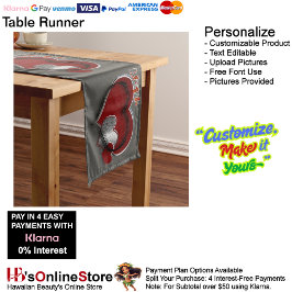 Herzmagic Holzkohletisch-Runner Haushaltswäsche Großer Tischläufer