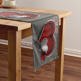 Herzmagic Holzkohletisch-Runner Haushaltswäsche Großer Tischläufer