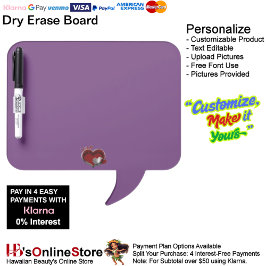 Herzmagic Lila Dry Erase Board mit Pen Holder