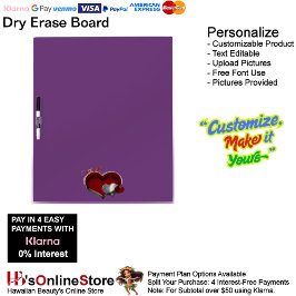 Herzmagic Lila Dry Erase Board mit Pen Holder