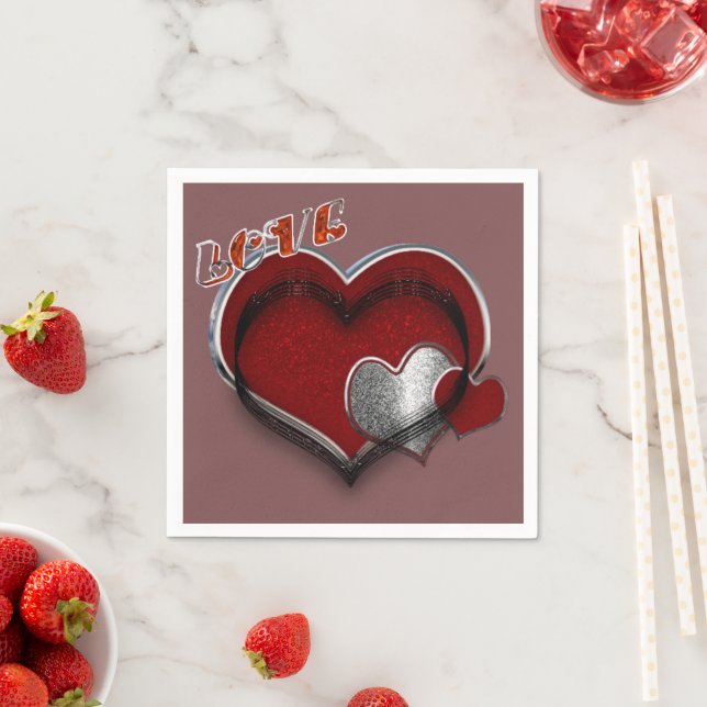 Herzmagic Rust Napkin Standard Cocktail Serviette (Beispiel)