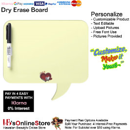 Herzmagic Yellow Dry Erase Board mit Pen Holder