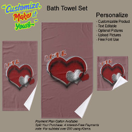 Herzmagisches Rost Set Handtuch