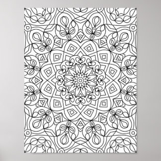 Herzmandala Adult Farbe Doodle Farbe diese Poster
