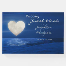 Herzmond mit schneebedeckter Winterhochzeit am Str Gästebuch