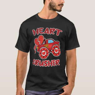 Herzmonster Truck Crusher Valentinstag Liebe Bo T-Shirt