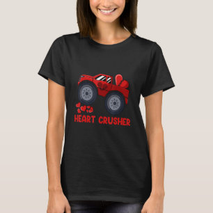 Herzmonster Truck Crusher Valentinstag Niedlich Bo T-Shirt