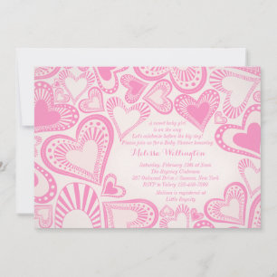 Herzmontage Rosa Einladung