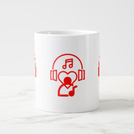 Herzmusik Jumbo-Tasse