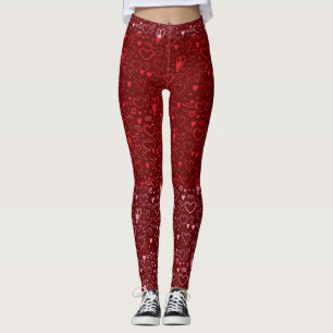 Herzmuster 01.Red.Pink.b DRed BG2 Leggings