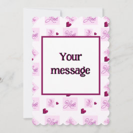 Herzmuster der Block-Liebe Feiertagskarte