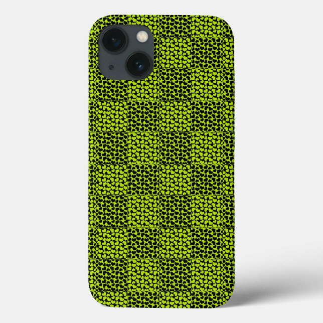 Herzmuster der Tafel in Kalkgrün Case-Mate iPhone Hülle (Rückseite)