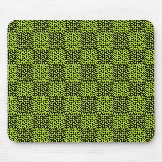 Herzmuster der Tafel in Kalkgrün Mousepad (Vorne)