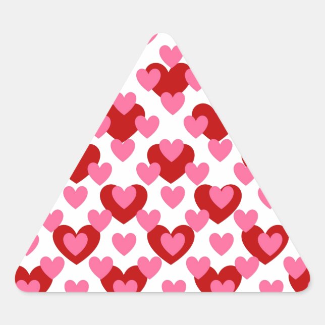 Herzmuster Dreieckiger Aufkleber (Vorderseite)