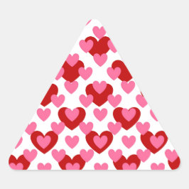 Herzmuster Dreieckiger Aufkleber