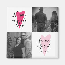 Herzmuster Foto Collage Valentine's Day Card Magnet