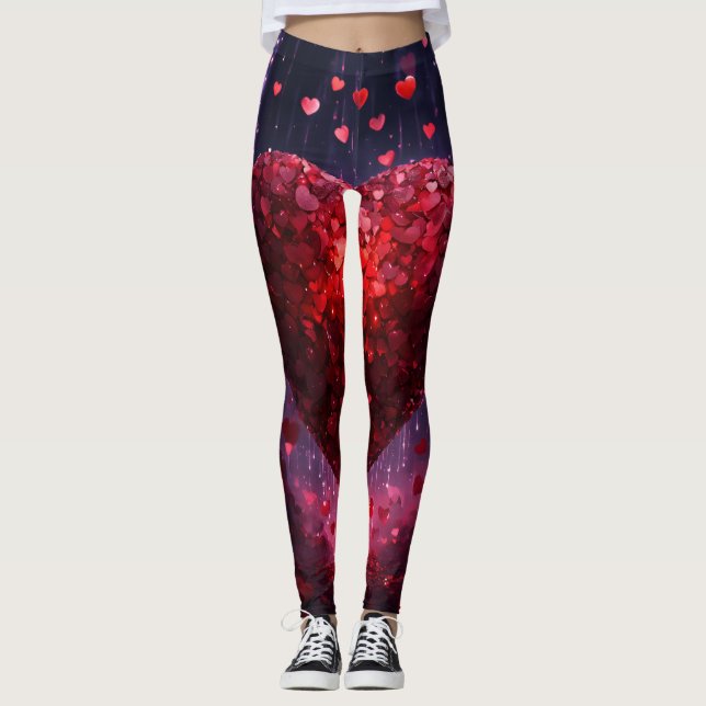 Herzmuster Frauen Leggings" Leggings (Vorderseite)