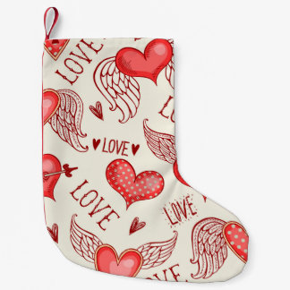 Herzmuster für den Valentinstag Kleiner Weihnachtsstrumpf