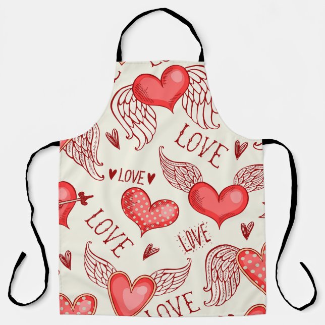 Herzmuster für den Valentinstag Schürze (Vorderseite)