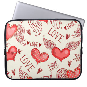 Herzmuster für Valentinstag Laptopschutzhülle
