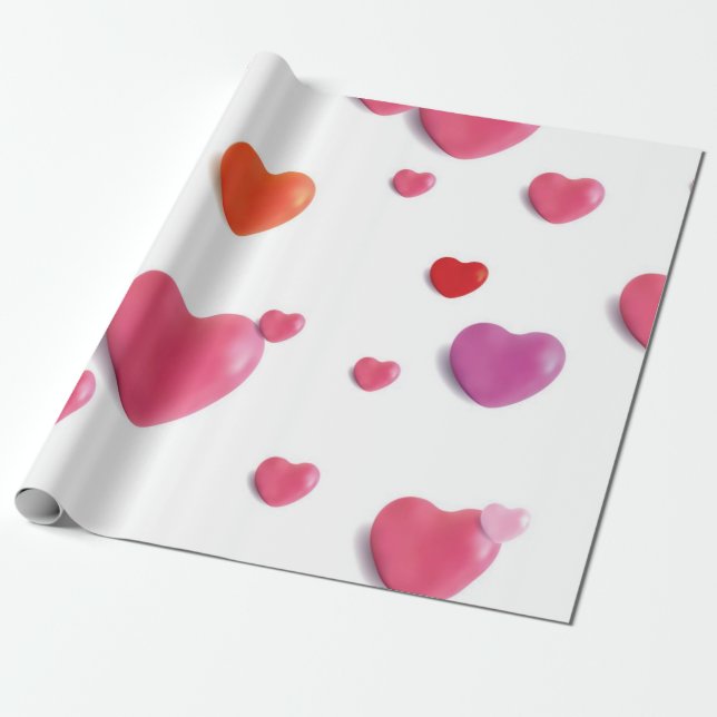 Herzmuster Geschenkpapier (Ungerollt)