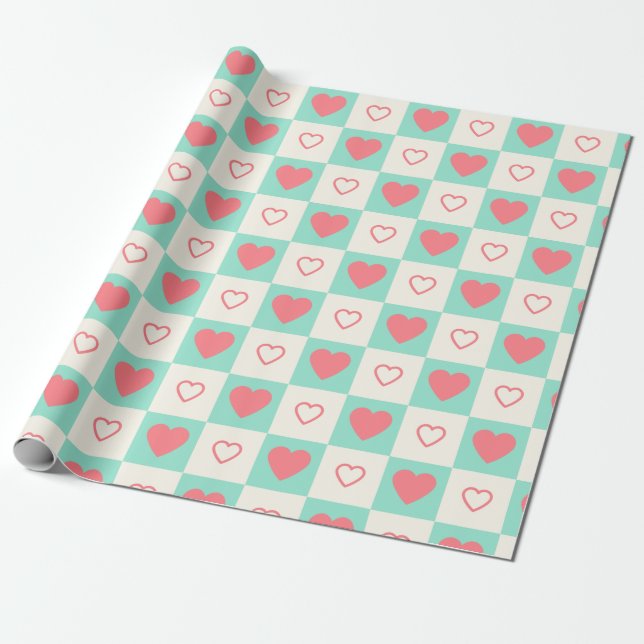 Herzmuster Geschenkpapier (Ungerollt)