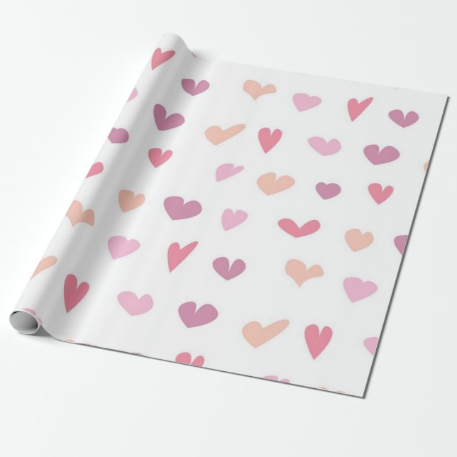 Herzmuster Geschenkpapier (Ungerollt)