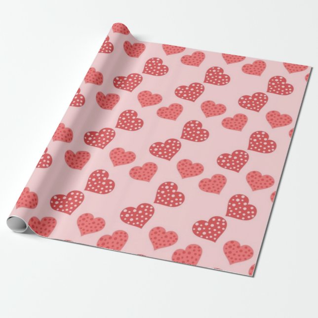 Herzmuster Geschenkpapier (Ungerollt)