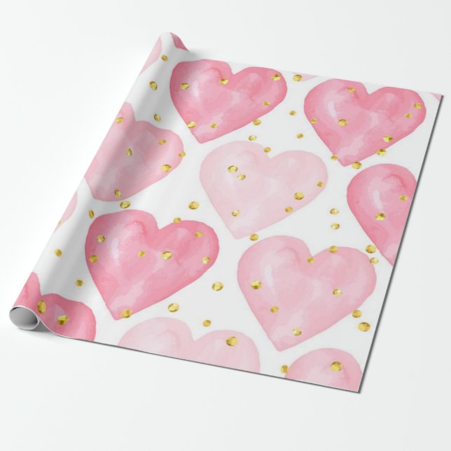 Herzmuster Geschenkpapier (Ungerollt)