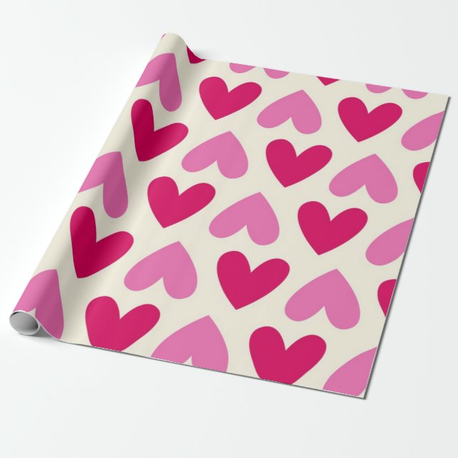 Herzmuster Geschenkpapier (Ungerollt)