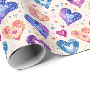 Herzmuster Geschenkpapier