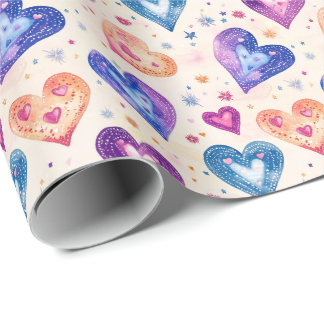 Herzmuster Geschenkpapier