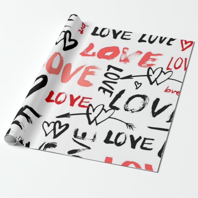 Herzmuster Geschenkpapier (Ungerollt)