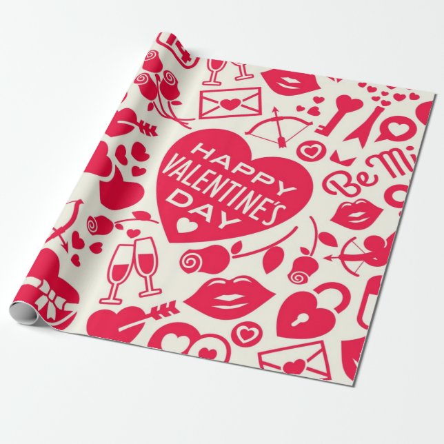 Herzmuster Geschenkpapier (Ungerollt)