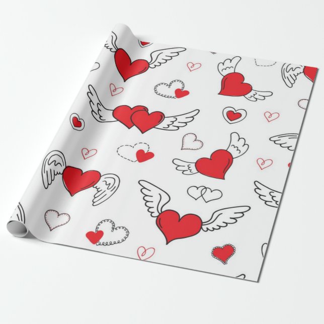 Herzmuster Geschenkpapier (Ungerollt)