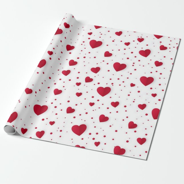 Herzmuster Geschenkpapier (Ungerollt)