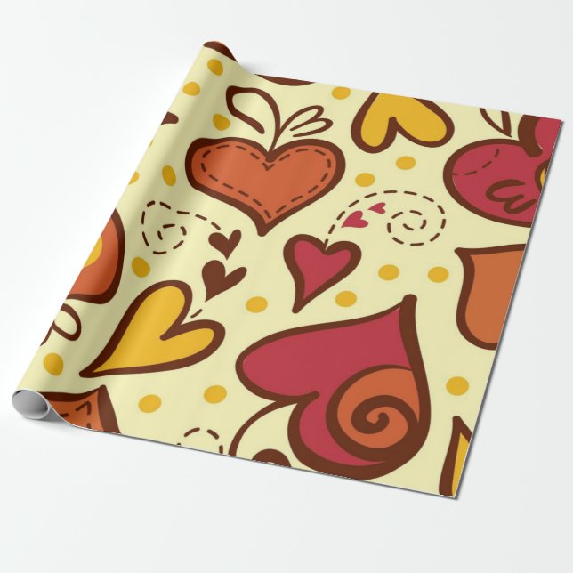 Herzmuster Geschenkpapier (Ungerollt)