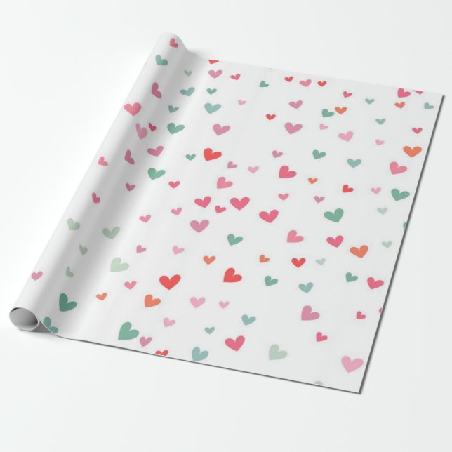 Herzmuster Geschenkpapier (Ungerollt)