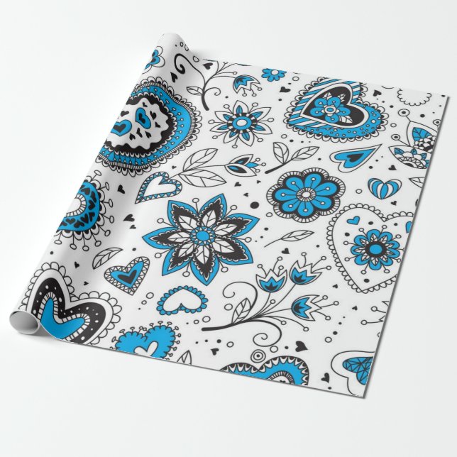 Herzmuster Geschenkpapier (Ungerollt)