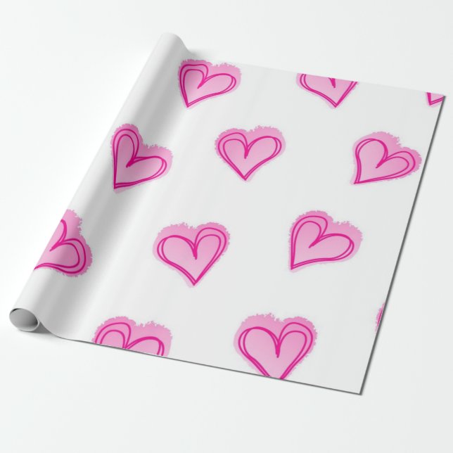 Herzmuster Geschenkpapier (Ungerollt)
