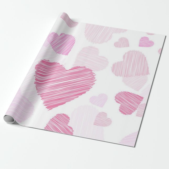 Herzmuster Geschenkpapier (Ungerollt)