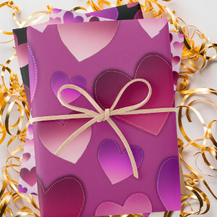 Herzmuster Geschenkpapier Set
