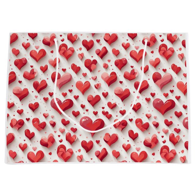 Herzmuster Große Geschenktüte (Vorderseite)