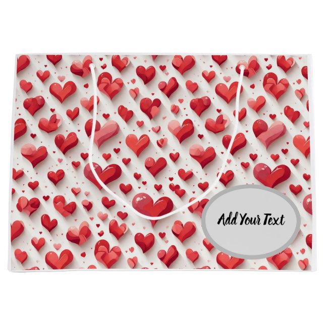Herzmuster Große Geschenktüte (Vorderseite)
