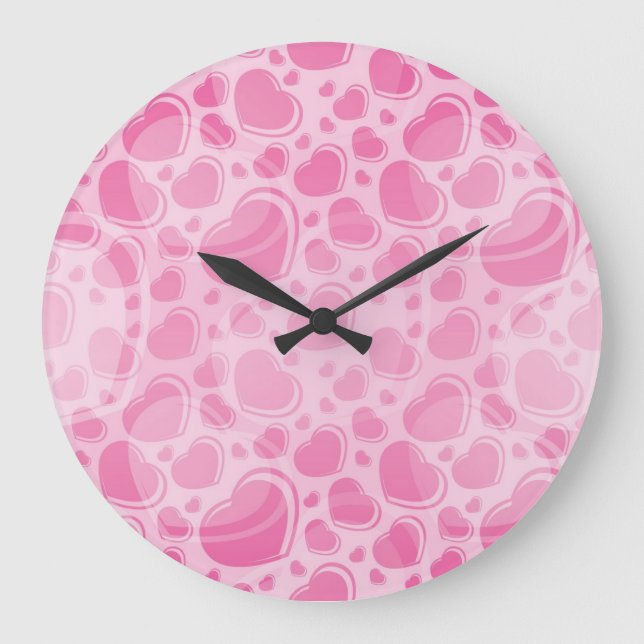 Herzmuster Große Wanduhr (Vorderseite)