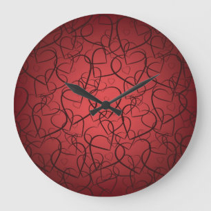 Herzmuster Große Wanduhr