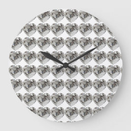 Herzmuster Große Wanduhr